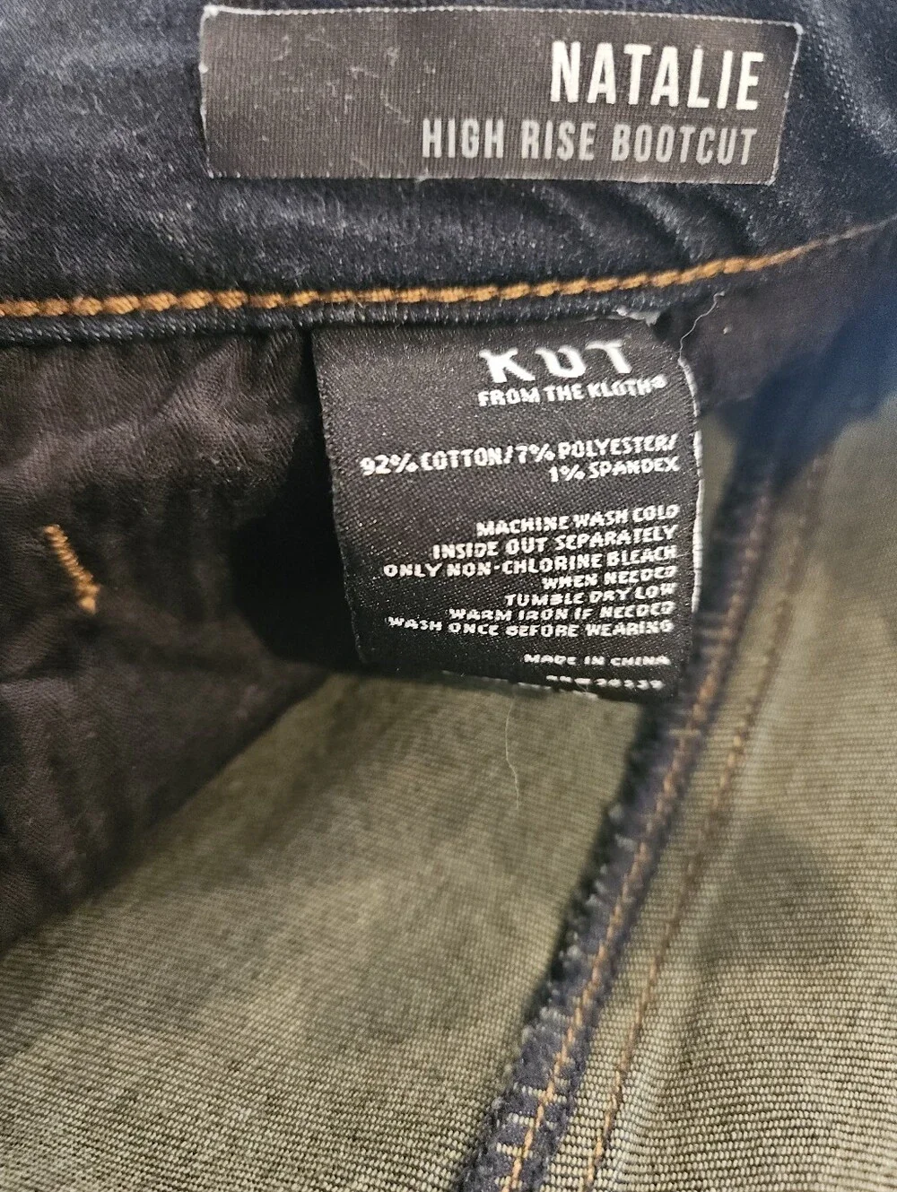 KUT From The Kloth Womens Size 12 Natalie High Rise Bootcut Stretch Denim Jeans.
